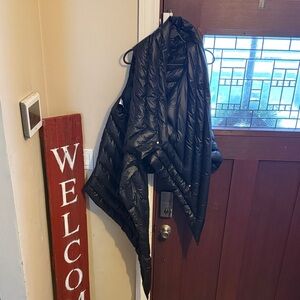 AKIRA Asymmetrical Black Puffer Jacket